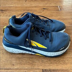 Altra Paradigm 4.5 Road Running Shoes Foot Shape Zero Drop Blue Yellow Size 10